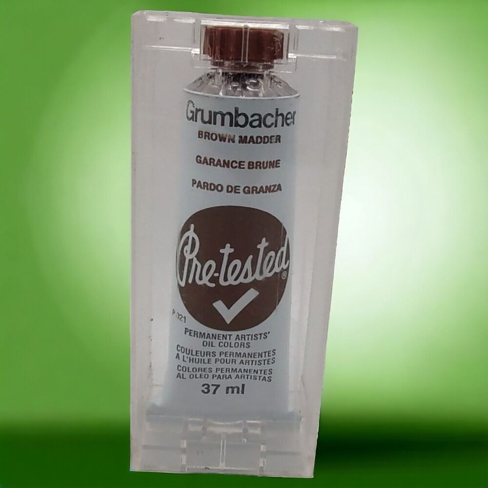 Brown Madder P021 Vintage Grumbacher Pre-tested Unused Permanent Oil Color Paint